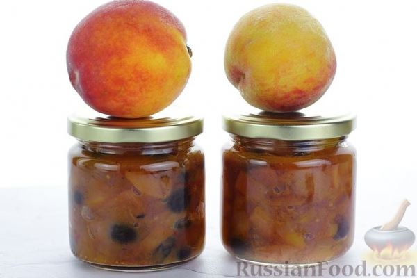 Пряный соус (чатни) из персиков с изюмом и луком (на зиму)