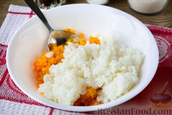 Творожно-рисовая запеканка с тыквой